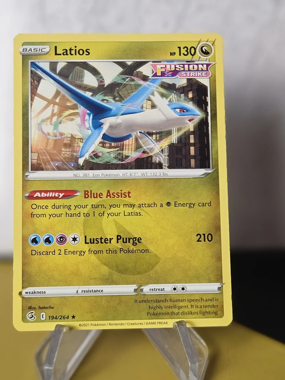 Latios 194/274 Pokemon TCG Holographic Common Rare
